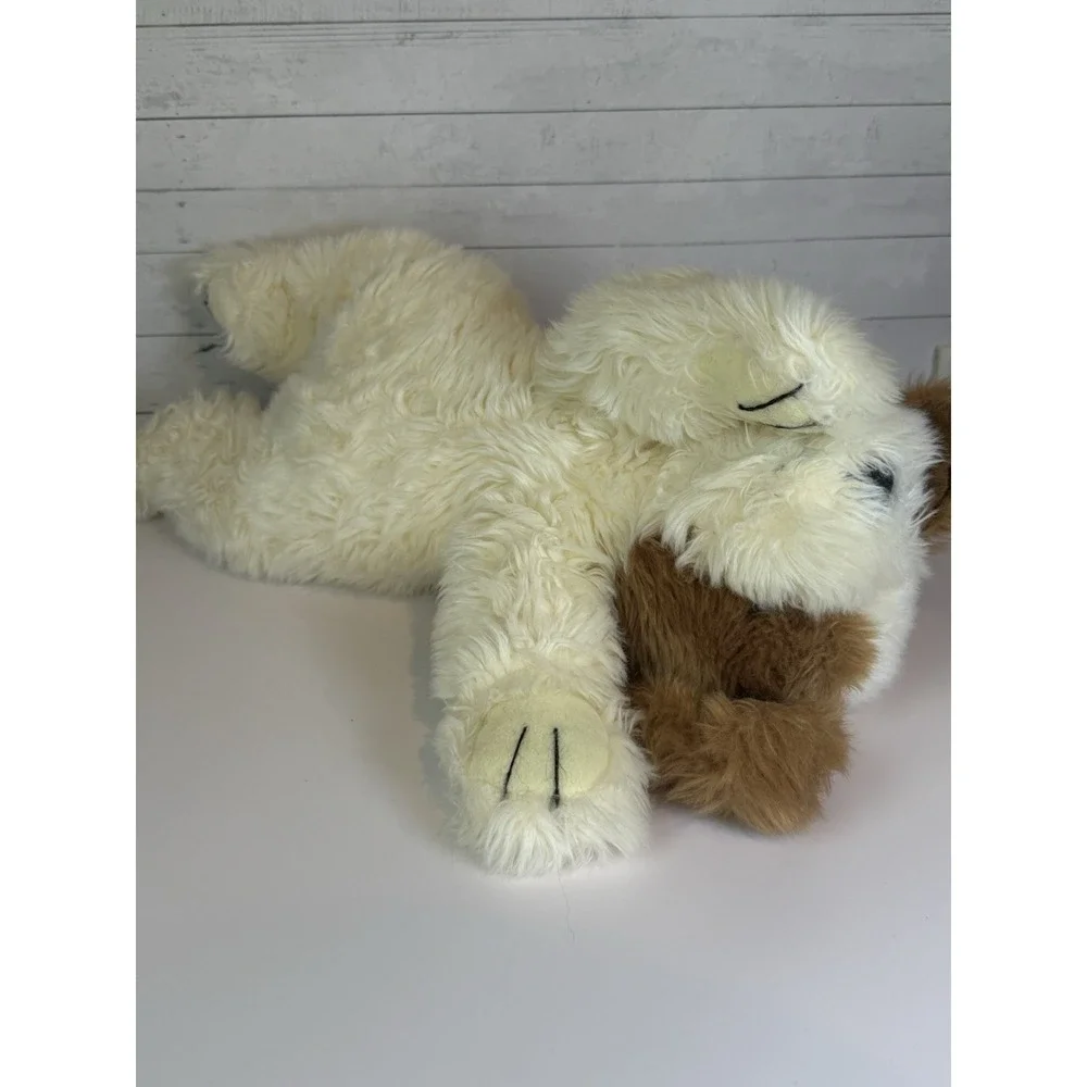 Vintage 1995 Ty Floppy Plush Dog Brown Cream Large Stuffed Animal Puppy